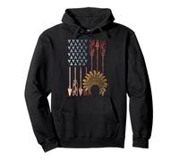 Drôle Drapeau Indien Américain Tribe Patriotique Sweat à Capuche