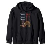 Drôle Drapeau Indien Américain Tribe Patriotique Sweat à Capuche
