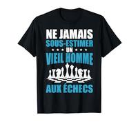 Drôle Échecs Jeu Un Vieil Homme Aux Échecs T-Shirt