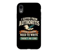 Drôle écrivain autorité romancier écriture créative Humour Coque pour iPhone XR
