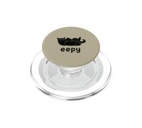 Drôle Eepy Black Cat Sleepy Meme Nap Lover PopSockets PopGrip pour MagSafe