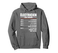 Drôle Électricien Cadeau Tarif Horaire Électricien Sweat à Capuche
