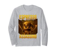 Drôle Espresso Assassin Café Ninja Samouraï T Shirt Manche Longue