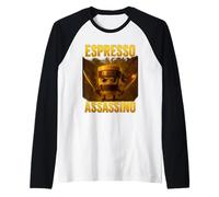 Drôle Espresso Assassin Café Ninja Samouraï T Shirt Manche Raglan
