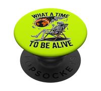 Drôle et Abstrait Quel Temps pour être Vivant PopSockets PopGrip Adhésif