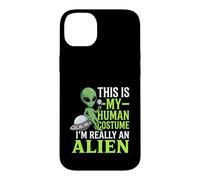 Drôle et étrange avec Inscription « This is My Human Costume I'm Really an Alien » Coque pour iPhone 14 Plus