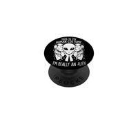 Drôle et étrange avec Inscription « This is My Human Costume I'm Really an Alien » PopSockets PopGrip Adhésif