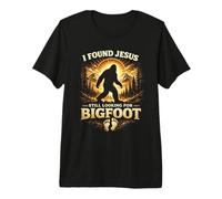 Drôle et Mignon I Found Jesus Still Looking for Bigfoot T-Shirt Haut de Gamme