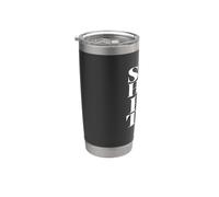Drôle et mignon « Sucre Honey Ice Tea » Texte noir et blanc Gobelet isotherme en acier inoxydable double paroi