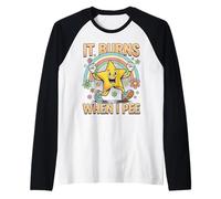 Drôle Étoile Rétro Ça Brûle Quand Je Fais Pipi Manche Raglan