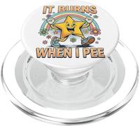 Drôle Étoile Rétro Ça Brûle Quand Je Fais Pipi PopSockets PopGrip pour MagSafe