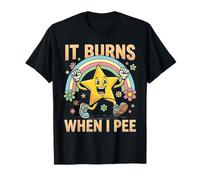 Drôle Étoile Rétro Ça Brûle Quand Je Fais Pipi T-Shirt