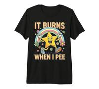Drôle Étoile Rétro Ça Brûle Quand Je Fais Pipi T-Shirt Haut de Gamme