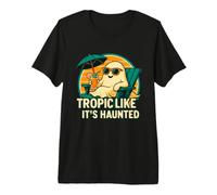 Drôle fantôme Tropique Like It's Haunted Pun Summer Summerween T-Shirt Haut de Gamme