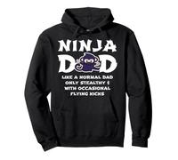 Drôle fête des pères Ninja Dad Arts Martiaux Flying Kick Singe Sweat à Capuche