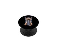 Drôle Frenchie Puppy dans Un Porte-bébé. Amoureux des Chiens PopSockets PopGrip Adhésif