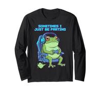 Drôle Gamer Frog Sometimes I Just Be Farting Gaming Meme Manche Longue