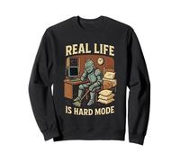 Drôle Gamer Humour RPG Meme Fantasy Knight Gaming Hard Mode Sweatshirt