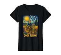 Drôle Go Riding Cyclisme Peintre Van Gogh Pun Blague Amateur d'art T-Shirt Graphique avec Valeur