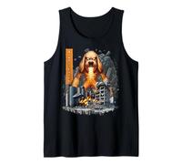 Drôle Golden Doodle Chien Goldendoodle Kaiju Monstre Japonais Débardeur