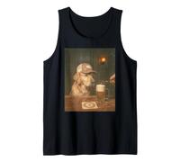 Drôle Golden Retriever Boire de la bière Vintage Chien Maudit Meme Débardeur