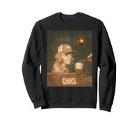 Drôle Golden Retriever Boire de la bière Vintage Chien Maudit Meme Sweatshirt