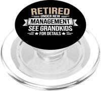 Drôle Grand-père retraité sous Une Nouvelle Gestion - Humour de Petit-Enfant PopSockets PopGrip pour MagSafe