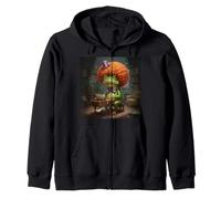 Drôle Grenouille Diva Chanteur avec Perruque et diadème Meme Sarcastique Sweat à Capuche