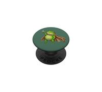 Drôle Grenouille Espresso Shot Drinker Caféine Humour Pose héroïque PopSockets PopGrip Adhésif