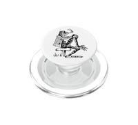Drôle Grenouille fumant Une Pipe Image Vintage Illustration, PopSockets PopGrip pour MagSafe