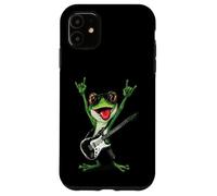Drôle Grenouille Rock Joueur de Guitare Cool amphibien Design Coque pour iPhone 11