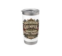 Drôle Grumpy Vieille Dame Sarcastique Femme Plus Âgée Vintage Gobelet isotherme en acier inoxydable double paroi