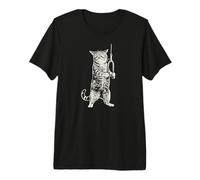 Drôle Gym Chat Vintage Entraînement Meme Triceps Pushdown T-Shirt Haut de Gamme