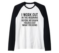 Drôle Gym Fitness Entraînement Le Matin Pilates Yoga Manche Raglan