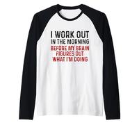 Drôle Gym Fitness Entraînement Le Matin Pilates Yoga Manche Raglan