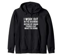 Drôle Gym Fitness Entraînement Le Matin Pilates Yoga Sweat à Capuche