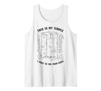 Drôle Gym Temple Pray Iron Gods Power Rack Diagramme Lifter Débardeur