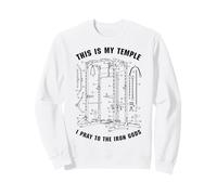 Drôle Gym Temple Pray Iron Gods Power Rack Diagramme Lifter Sweatshirt
