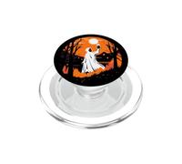 Drôle Halloween fantôme Lune Boire de la bière PopSockets PopGrip pour MagSafe