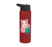 Drôle Hanoukka Hamster Cochon d'Inde Juif Hanoukka Dreidel Stainless Steel Insulated Water Bottle