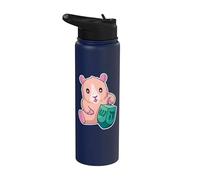 Drôle Hanoukka Hamster Cochon d'Inde Juif Hanoukka Dreidel Stainless Steel Insulated Water Bottle