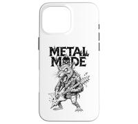 Drôle Heavy Metal Mode Guitariste Guitare électrique Rat Coque pour iPhone 16 Pro Max