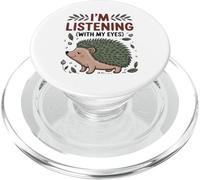 Drôle hérisson Maman j'écoute avec Mes Yeux Mignon Animal O PopSockets PopGrip pour MagSafe