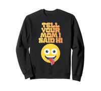 Drôle hilarant Rire Sourire Visage cœur Maman Papa frère Amusant Sweatshirt