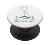 Drôle Hommes Méditation Guy Boys Mindfulness Mediter PopSockets PopGrip Adhésif