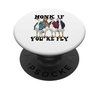 Drôle Honk If You're Fly Goose Streetwear Art PopSockets PopGrip Adhésif