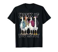 Drôle Honk If You're Fly Goose Streetwear Art T-Shirt