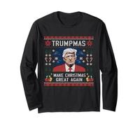 Drôle Humoristique Trumpmas Make Christmas Great Again Ugly Manche Longue