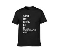 Drole Humour Femme Dieu Me Créa Standard for Boyfriend Husband O-Neck 100% Cotton Short Sleeve Unisex T-Shirt S