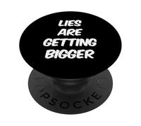 Drôle Humour Texte Funny People Funny Lies are Getting Bigger PopSockets PopGrip Adhésif